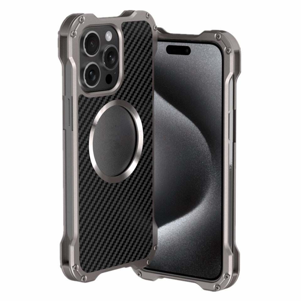 [JLK] คาร์บอนไฟเบอร์อลูมิเนียมโลหะแม่เหล็กเคสโทรศัพท์สําหรับ iPhone 17 Air 16 15 14 Plus 13 Pro Max ฝาครอบกันชนกันกระแทกพร้อมตัวป้องกันกล้อง