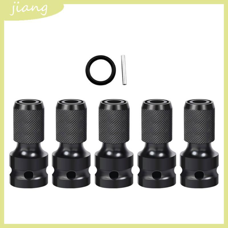 JN 5 ชิ้น 1 2 สแควร์ไดรฟ์ 1 4 นิ้วอะแดปเตอร์หกเหลี่ยมสําหรับ Ratcheting ประแจ Converter บิตผู้ถือเคร