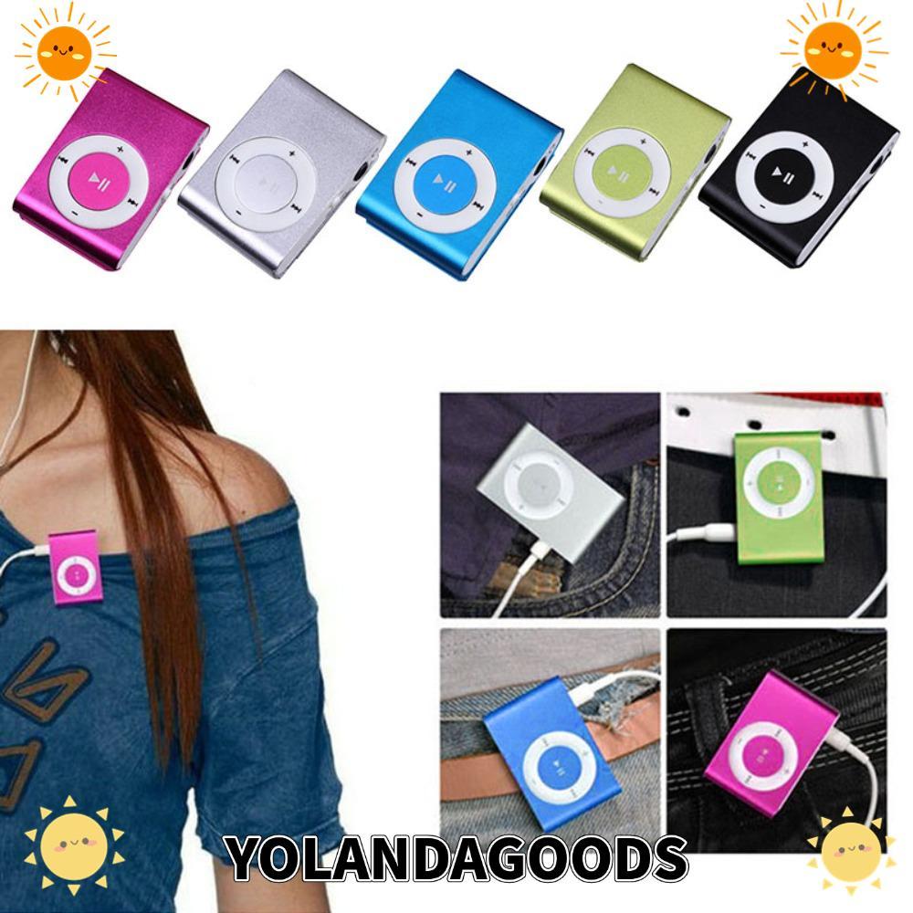 YOLANDAGOODS1 สื่อเพลง MP3, แบบพกพาการออกแบบมีสไตล์เครื่องเล่น MP3, คลิปสี USB ขนาดเล็กรองรับ Walkma