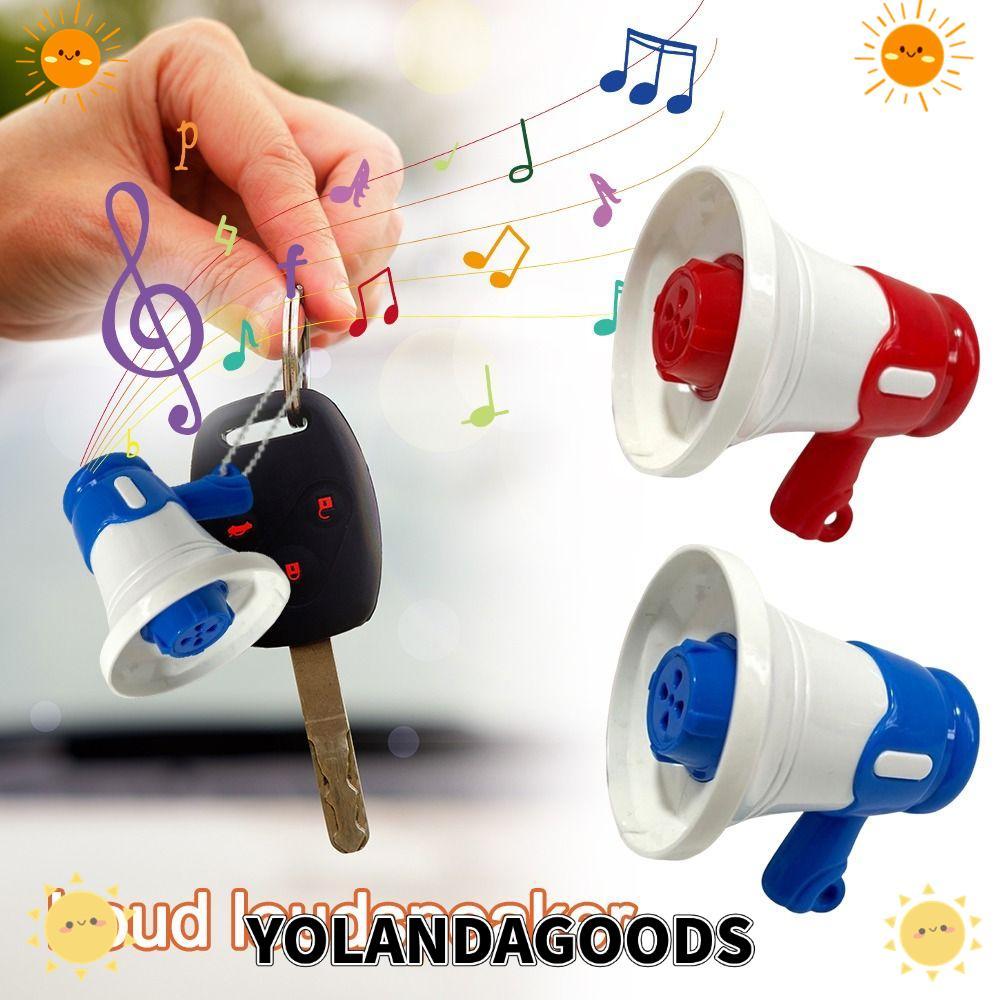 YOLANDAGOODS1 ลําโพงมินิ, โทรโข่งสําหรับเด็กแบบใช้มือถือบันทึกได้, พร้อมพวงกุญแจลําโพงกลางแจ้ง