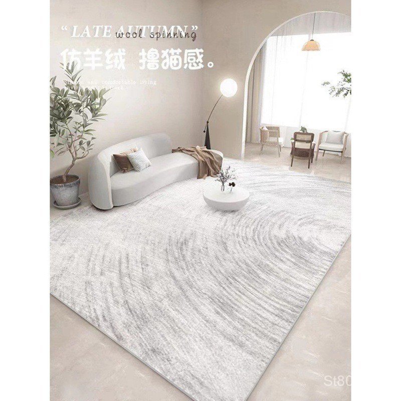 สไตล์living room INS: โต๊ะกาแฟและผ้าห่มหรูหรา พรมแคชเมียร์จำลอง และโซฟานุ่ม JJ0C