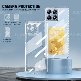 สําหรับ Xiaomi 17T 15T Pro 15TPro Mi 2025 เคสโทรศัพท์ช่องใส่การ์ดปลอกโปร่งใสนุ่ม Xiaomi15TPro Xiaomi15T Mi15T Clear Simplicity ซิลิโคนกันกระแทกป้องกันกล้องปกหลัง