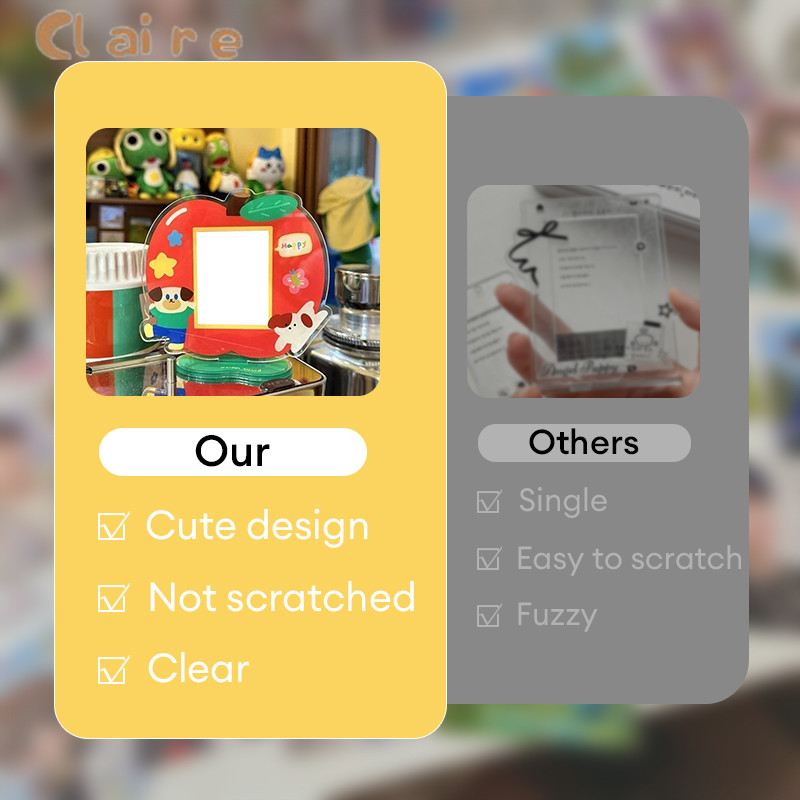 COD กรอบรูปอะคริลิค แอปเปิ้ลลูกสุนัข 10เซนติเมตรโพลารอยด์ภาพการ์ดกรอบรูปเครื่องประดับภา Claire - รูปที่ 5