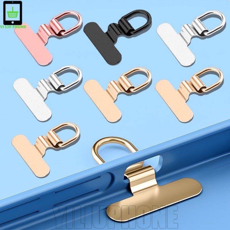 คลิปหนีบการ์ดเชือกเส้นเล็กโทรศัพท์สแตนเลส 1/2/3 ชิ้น - 360° ปะเก็นโทรศัพท์มือถือหมุนได้ - แพทช์เชื่อมต่อเชือกแขวนรูเงียบ - สากล บางเฉียบ - สติ๊กเกอร์คงที่ป้องกันการสูญเสีย
