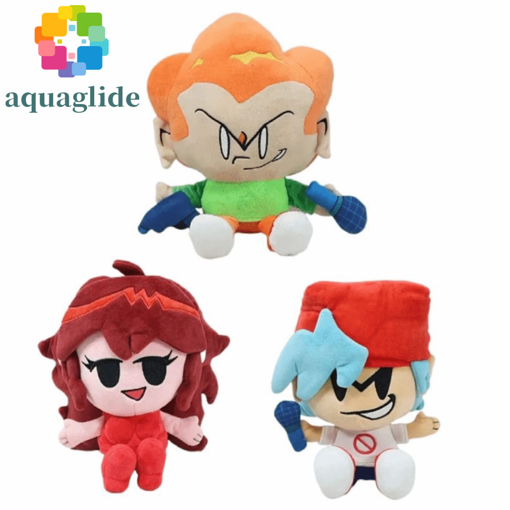 AQUAGLIDE FNF Nene ของเล่นตุ๊กตา,ตุ๊กตาสัตว์ที่มีสีสัน Pico Darnell ของเล่นตุ๊กตา, Kawaii นุ่มการ์ตู