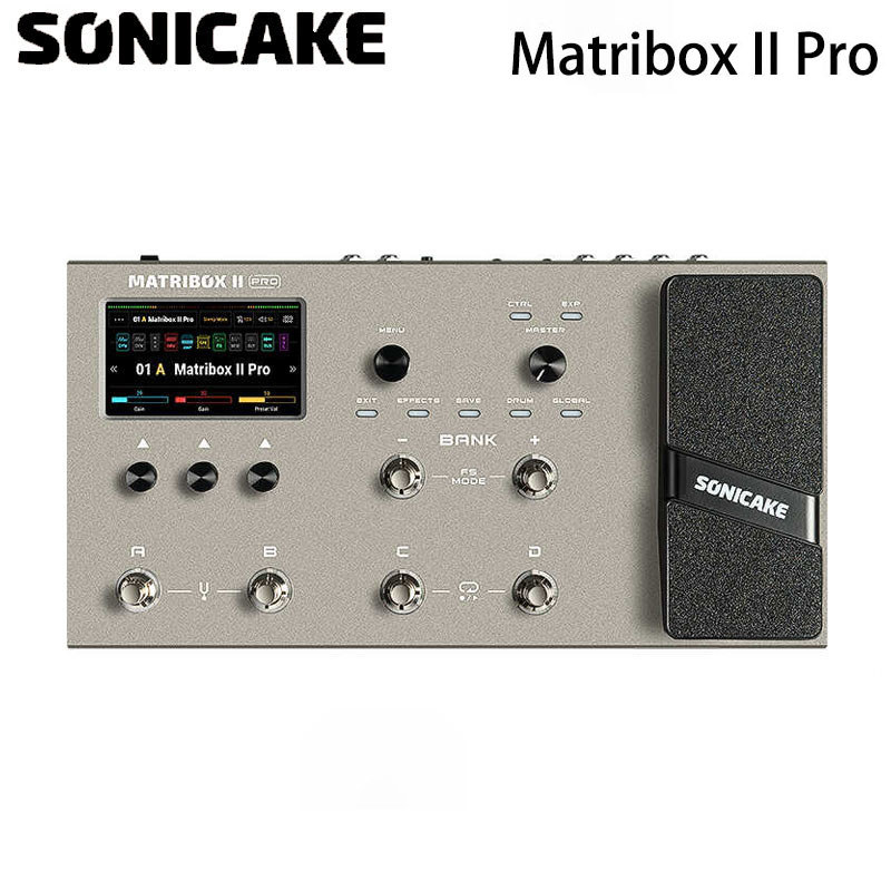 Sonicake กีตาร์ไฟฟ้าอุปกรณ์เอฟเฟกต์แบบบูรณาการ Bass Matribox II Pro Drum Sticks การ์ดเสียงเครื่อง Se