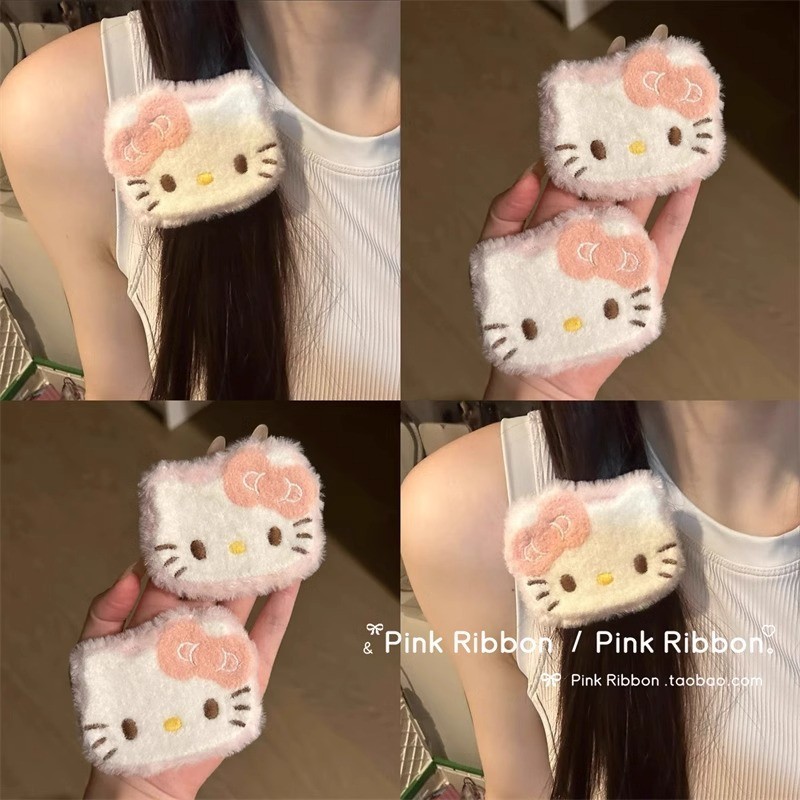 อุปกรณ์แต่งผมแบบเกาหลีน่ารัก เคสน่ารักเหมือนเจ้าหญิง พร้อมลายคิตตี้สีแดงและทรงตีนตุ๊กแก