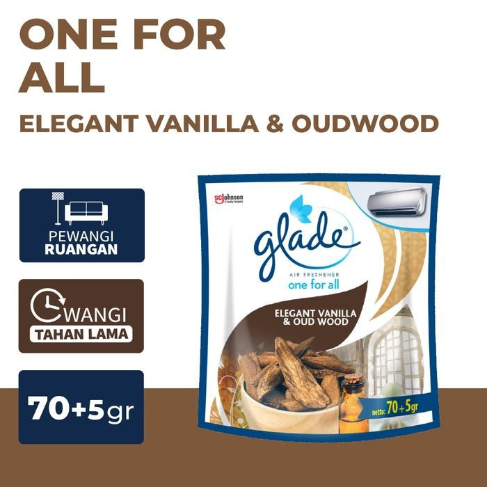 Glade One For All Air Freshener - รีฟิล Vanilla & Oudwood 70gr - FS