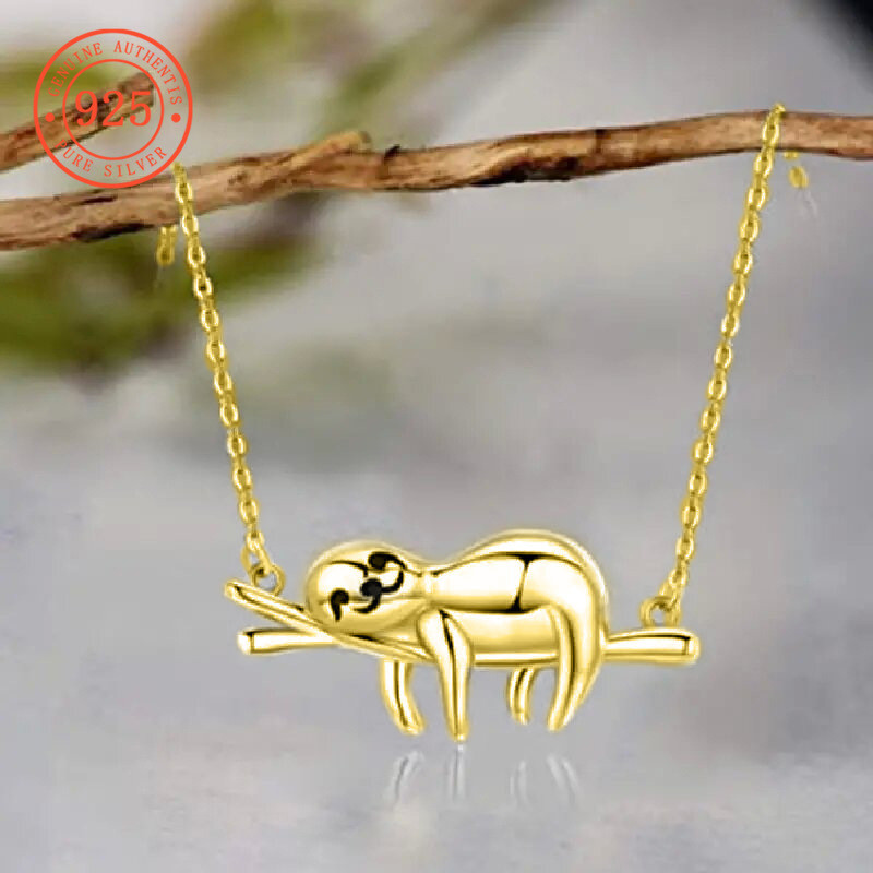 SHEFULI สร้อยคอสัตว์ Sloth น่ารักอเนกประสงค์ CSX654