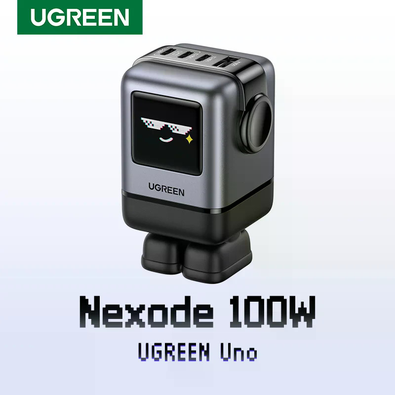 UGREEN Uno 100W GaN Charger Robot Design QC4.0 PD3.0 PPS Fast Charger สําหรับ iPhone 17 Macbook แล็ป