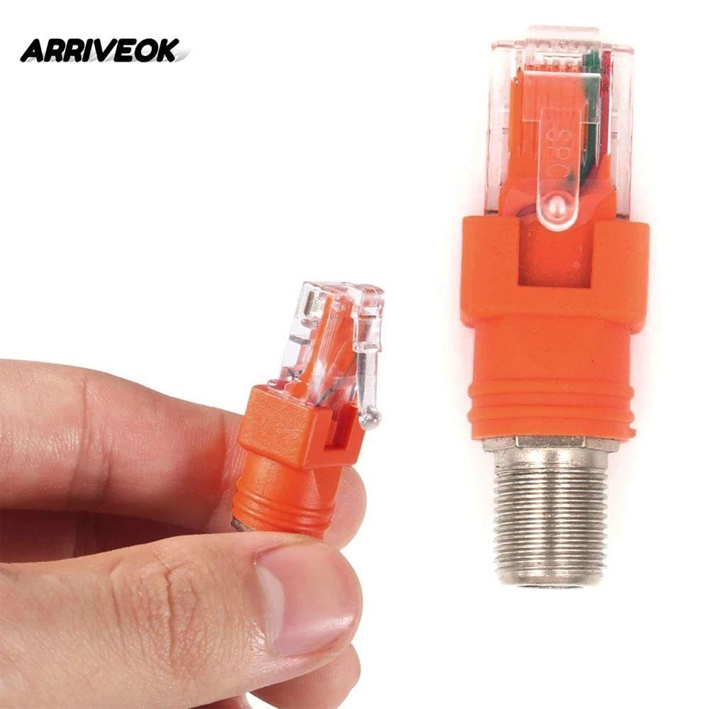 ARRIVEOK RJ45 ถึง RF Connector, Coaxial Barrel Coupler อะแดปเตอร์ Coupler ขั้วต่อสายไฟ BNC F-Type Co