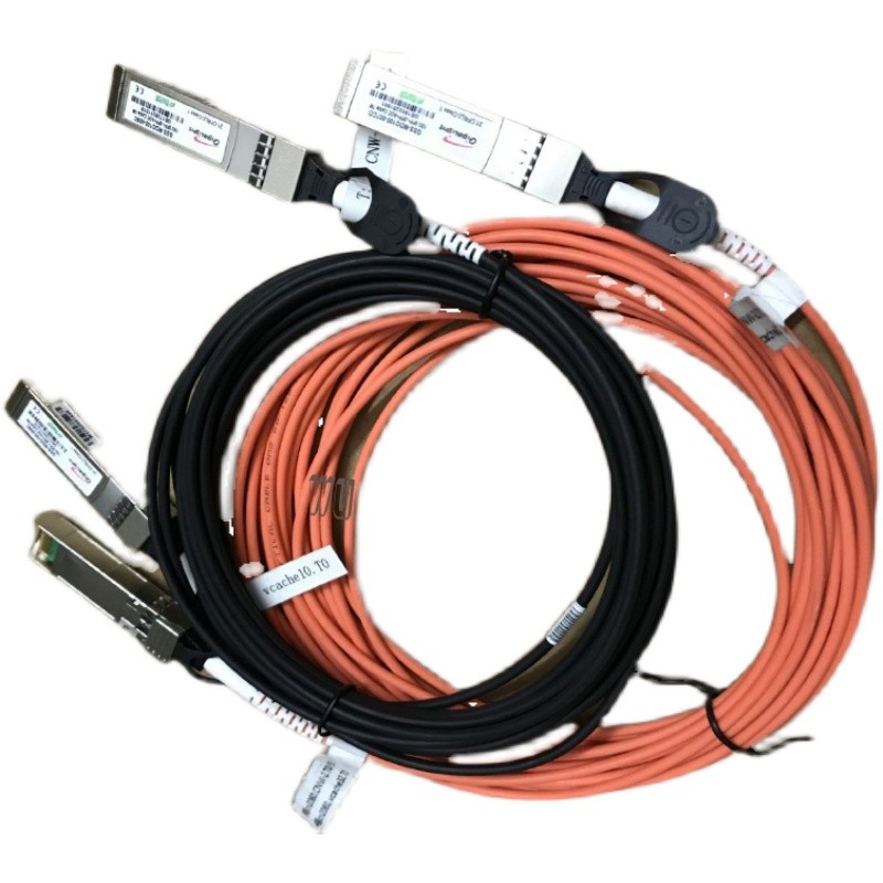 Wanzhao SFP+AOC สาย 10G/25G/40G/100G สาย QSFP/QSFP28 สายไฟเบอร์ออปติกซ้อน