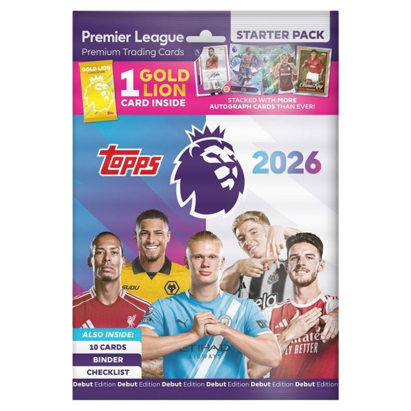 TOPPS Premier League Trading Cards Starter Pack Sport Cards ภาษาอังกฤษ TCG