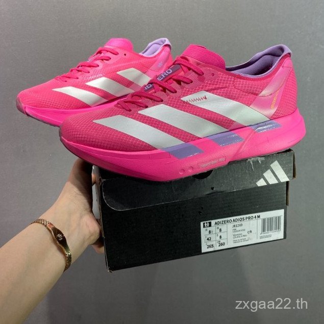 Adizero Adios Pro 4 รองเท้าวิ่งผู้ชายและผู้หญิงแผ่นคาร์บอน Adizero EVO SL รองเท้ากีฬา JR1269