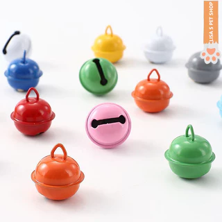 STOCK ปลอกคอสัตว์เลี้ยง กระดิ่งสีสันขนาด 18MM สำหรับทำ DIY พวงกุญแจ ของตกแต่งคริสต์มาส โลหะ กระดิ่งแมวและสุนัข