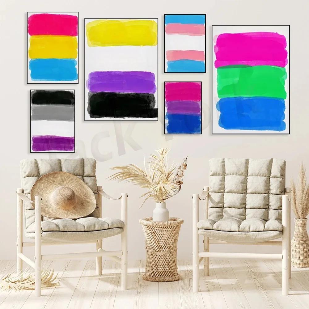 Transgender Pride Flag Canvas Art Homocest Pride Wall Decor