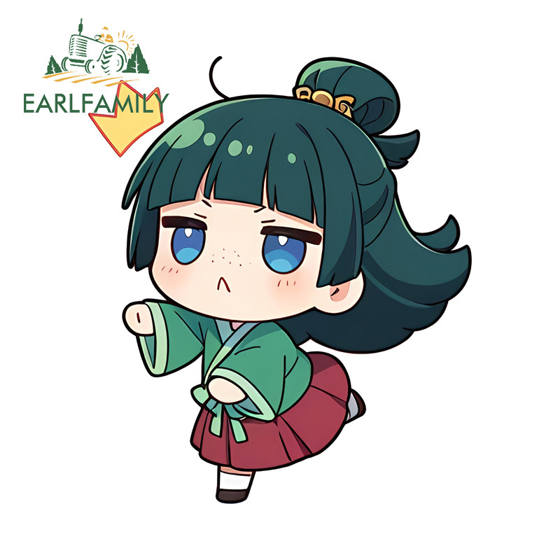 EARLFAMILY Maomao สติกเกอร์รถน่ารัก Occlusion Scratch SUV VAN ไฟฟ้าจักรยาน JDM Decals กันน้ํา Amusin