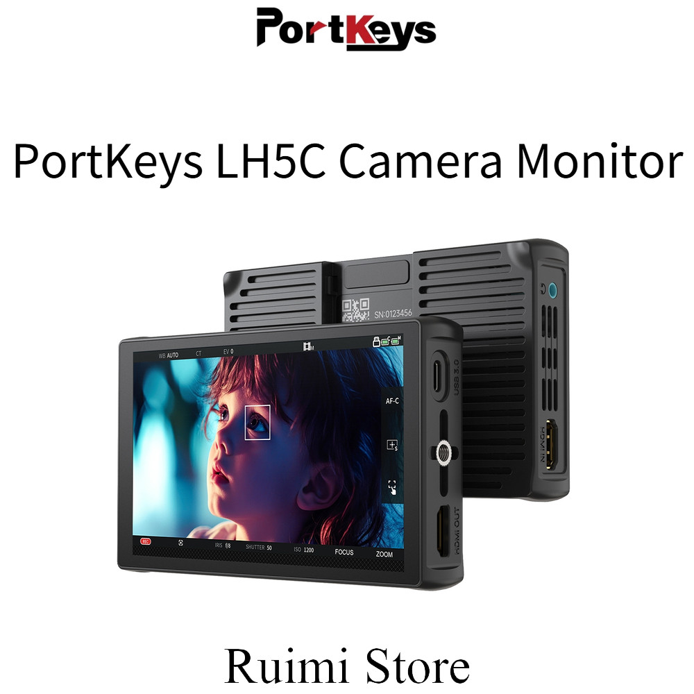PortKeys LH5C 5.4 นิ้ว 800 Nits ความสว่างสูง HD หน้าจอ IPS Director Monitor ผ้าม่าน 3D LUT Field Mon