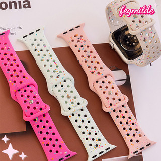 สายซิลิโคน for Apple Watch Ultra/SE 3 2 49มม 46มม 45 41 44 40 42 38มม ยางรัด for IWatch Series 11 10 9 8 7 6 5