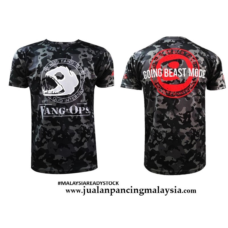 คลังสินค้าพร้อมDUO CAMO INTERNATIONAL FANGS OPS TOP SELLING FISHING T SHIRT