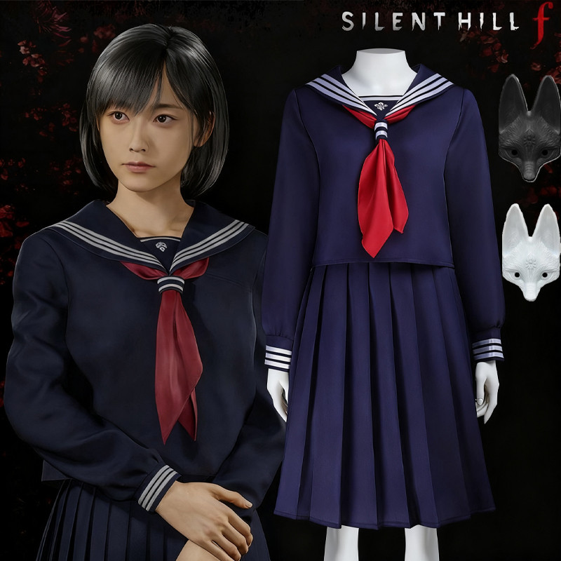 เกมสยองขวัญ Silent Hill f คอสเพลย์เครื่องแต่งกายสําหรับผู้ใหญ่ผู้หญิง Shimizu Hinako ญี่ปุ่น JK Sail
