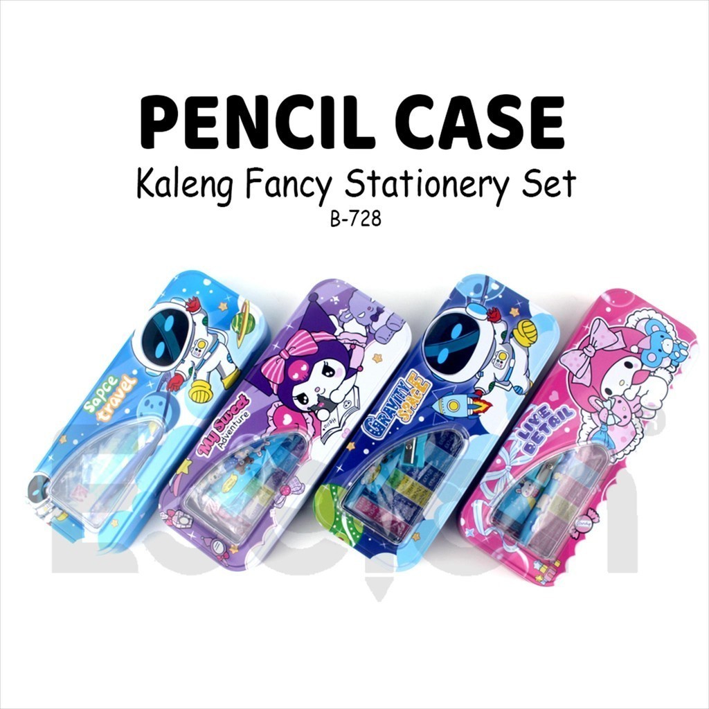 K-658 Character Tin Pencil Case SET / กล่องดินสอ 2 ชั้น