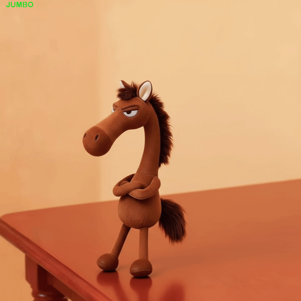 ของเล่นตุ๊กตาม้าจัมโบ้,การ์ตูนจําลองน่ารักออกแบบของเล่นตุ๊กตา,แฟนตาซีตกแต่งแฟนตาซีสไตล์ฝีมือประณีตสีขาวสีดําโพนี่ตุ๊กตาเด็กของเล่น