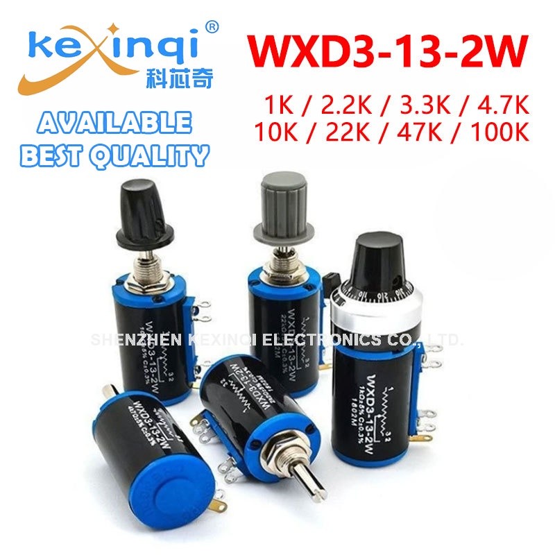 1pcs WXD3-13-2W ชุดความหนาแน่นสูง precision Multiturn Potentiometer 1K 2.2K 3.3K 4.7K 10K 22K 47K 10