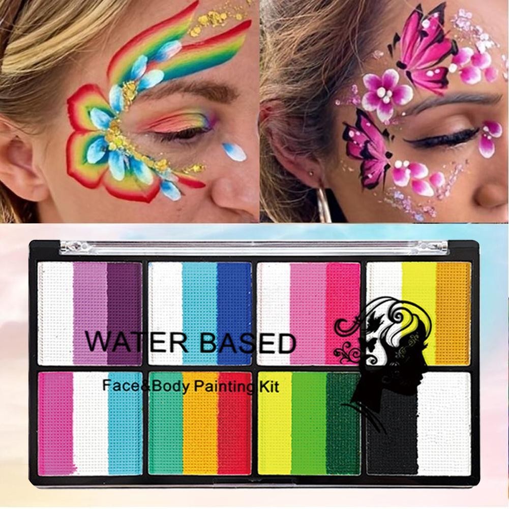 Face Painting Paint Tool Set Face Paint Body ภาพวาดที่ละลายน้ําได้ Face Paint I7o3