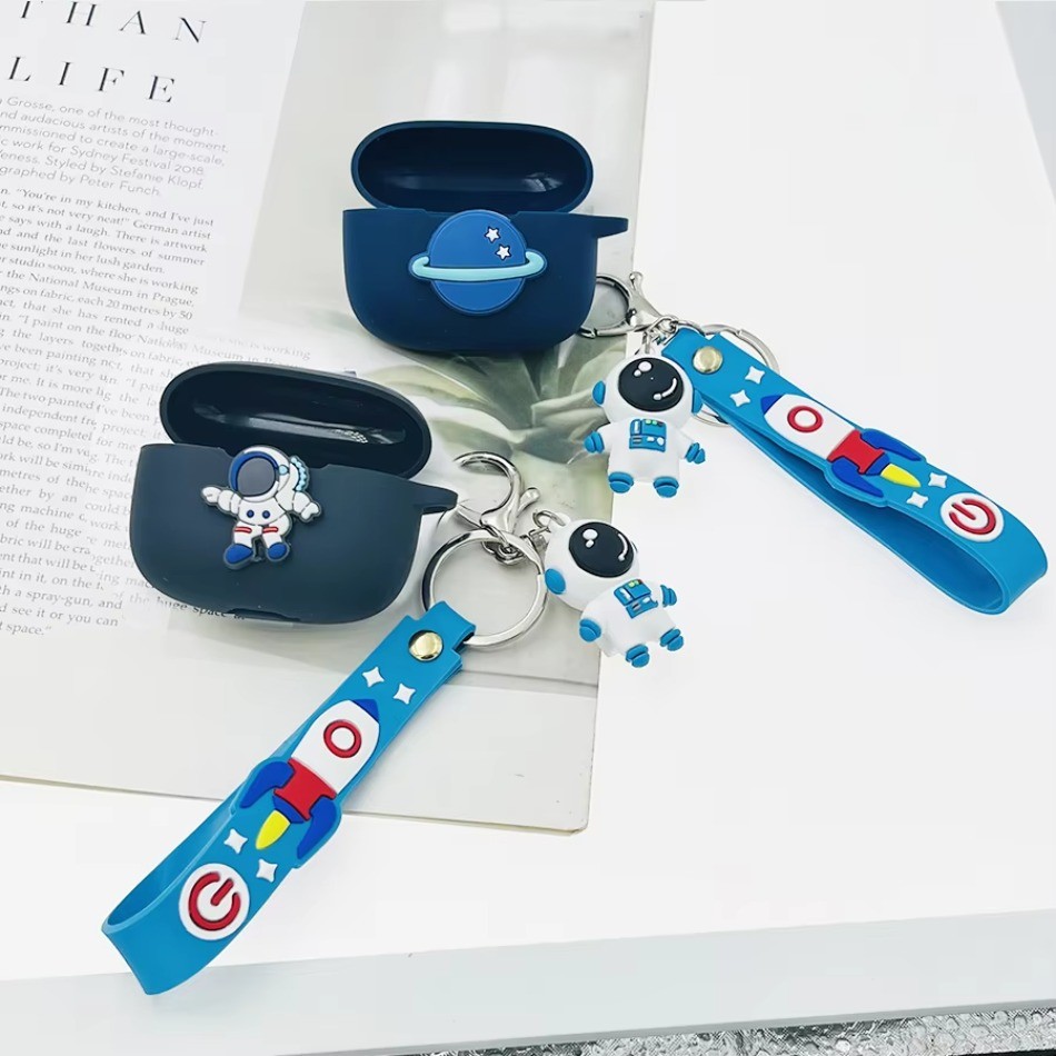 การ์ตูนนักบินอวกาศหูฟังสําหรับ Tozo A3 T10 T6 X1 กรณีซิลิโคนกันกระแทกหูฟังกล่องสําหรับ TOZO Golden X