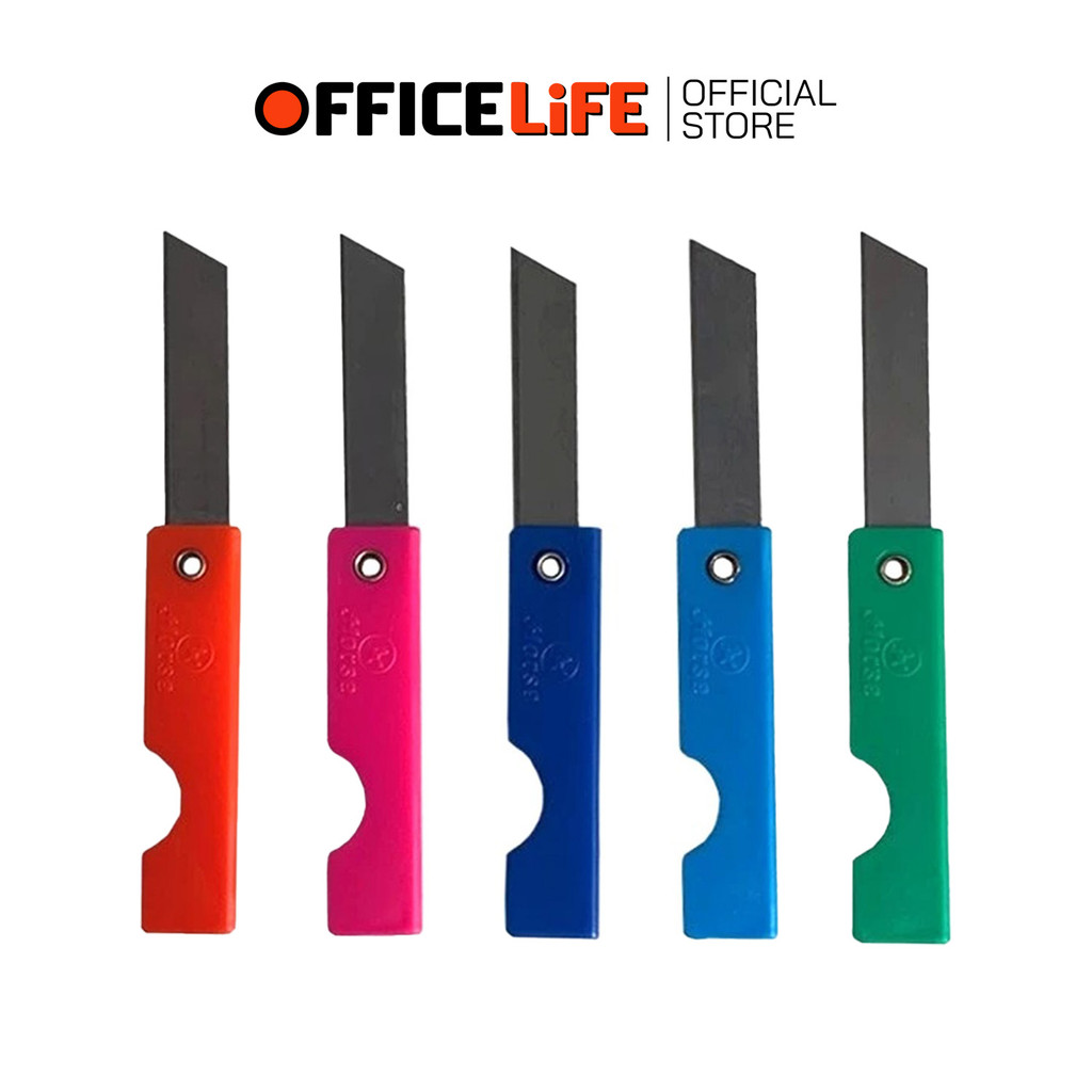 HORSE (ตราม้า) มีดเหลาดินสอ ด้ามพลาสติก ( 1 ชิ้น  / คละสี )