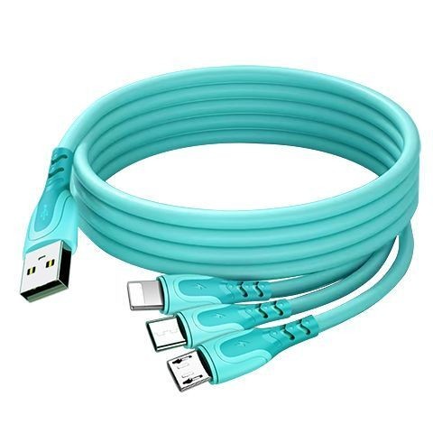 สายเคเบิลข้อมูล Type-c หนึ่งสําหรับสามสายชาร์จเหมาะสําหรับ Huawei vivo Apple Cable Fast Charging typ