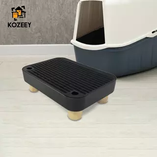 [KOZEEY] แผ่นรองกระบะทรายแมวพร้อมแป้นเหยียบ, แผ่นรองถาดครอกแบบใช้ซ้ําได้กันลื่นสําหรับลูกแมวและแมวสูงอายุ
