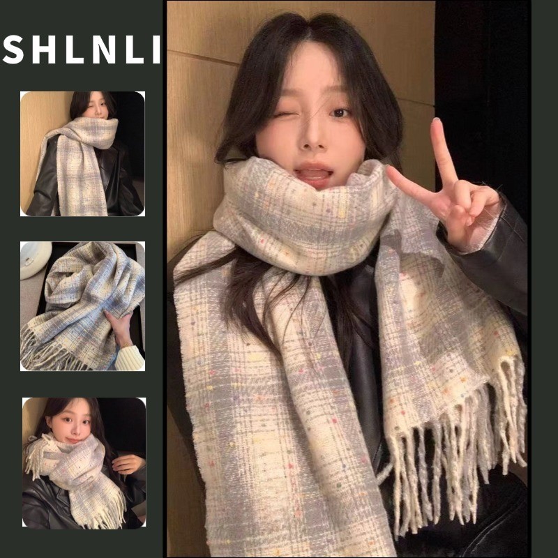 ผ้าพันคอสไตล์วิทยาลัย อ่อนโยน เหมาะสำหรับฤดูใบไม้ร่วงและฤดูหนาว
