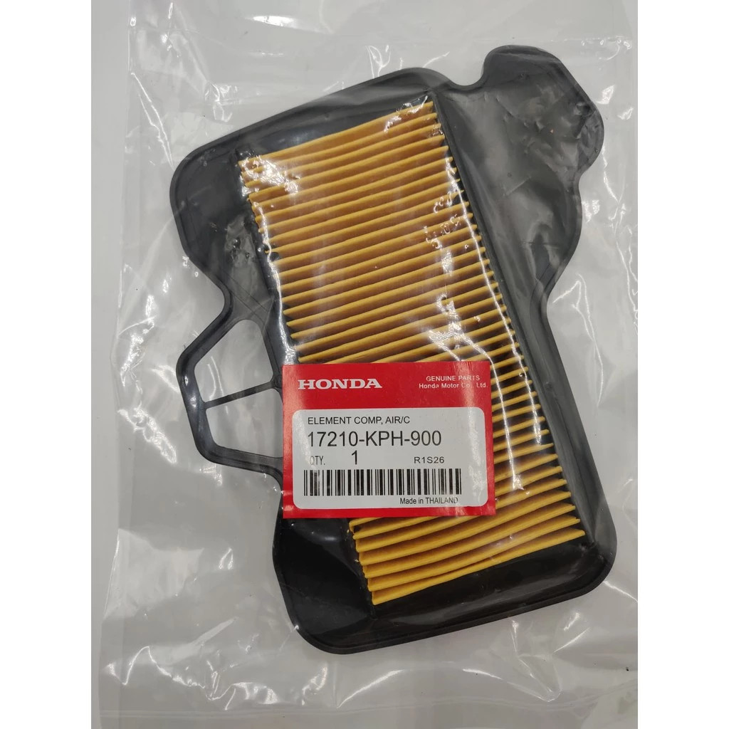 ไส้กรองอากาศ (ของแท้เบิกศูนย์ 100%) (17210-KPH-900) WAVE125X,S,R,WAVE125-i บังลม, WAVE100 บางรุ่น