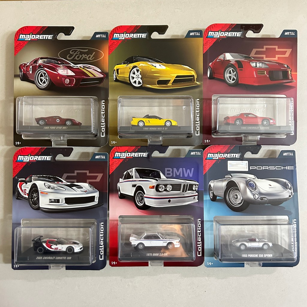 [Ready Stock] New Style Ready Stock Majorette 1/64 Classic Collection BMW Porsche Ford GT40