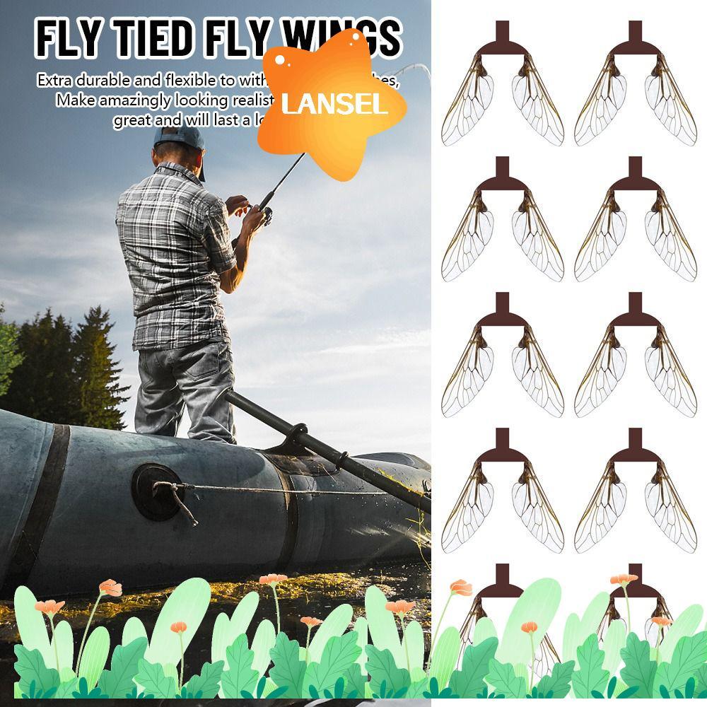LANSEL Fly Wing Material สังเคราะห์ สำหรับการทำเหยื่อน้ำ-fly Mayfly และ Stonefly