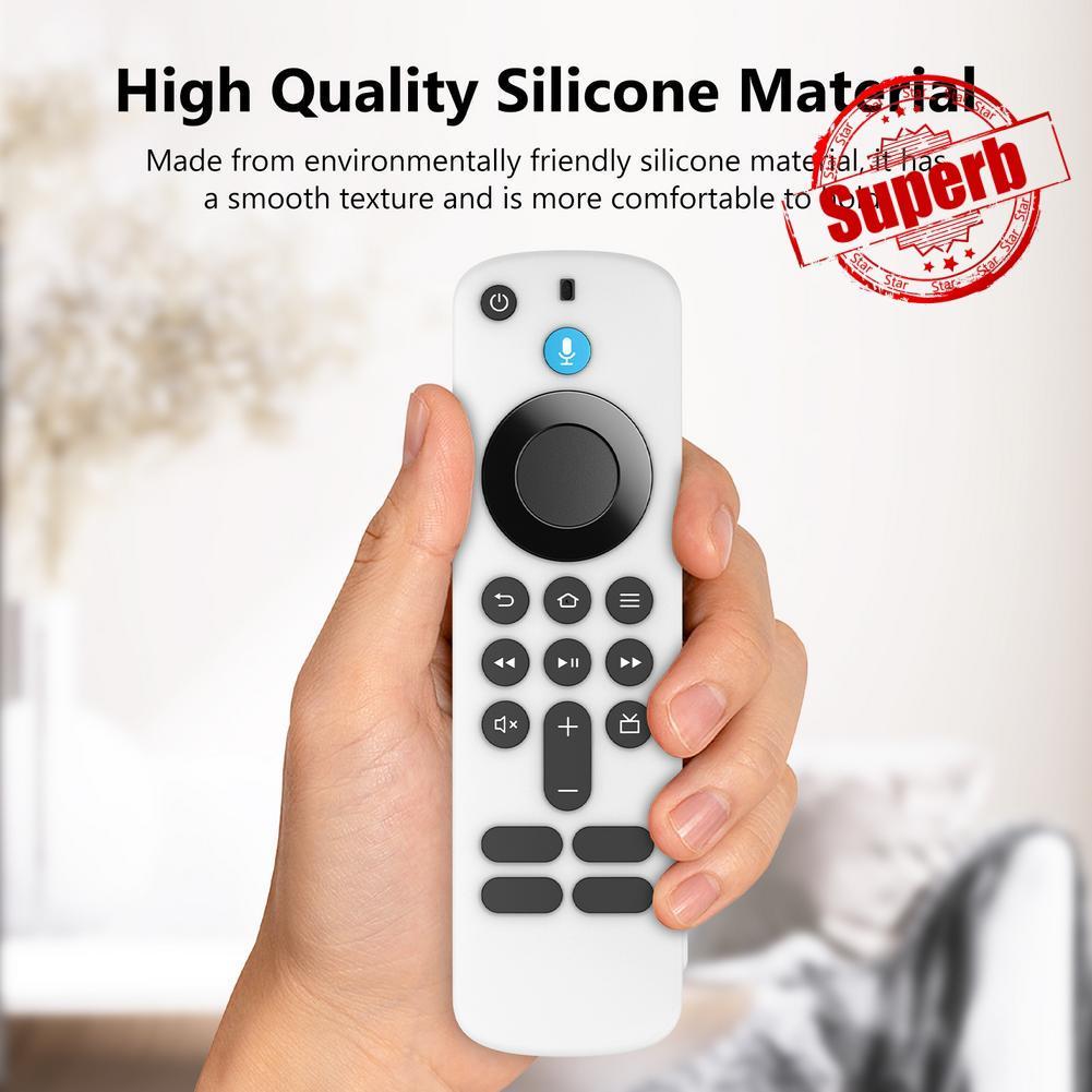 เคสซิลิโคนสําหรับ Fire Tv Stick Hd/4k Remote, Anti-slip & กันกระแทกพร้อม 5 E1b0