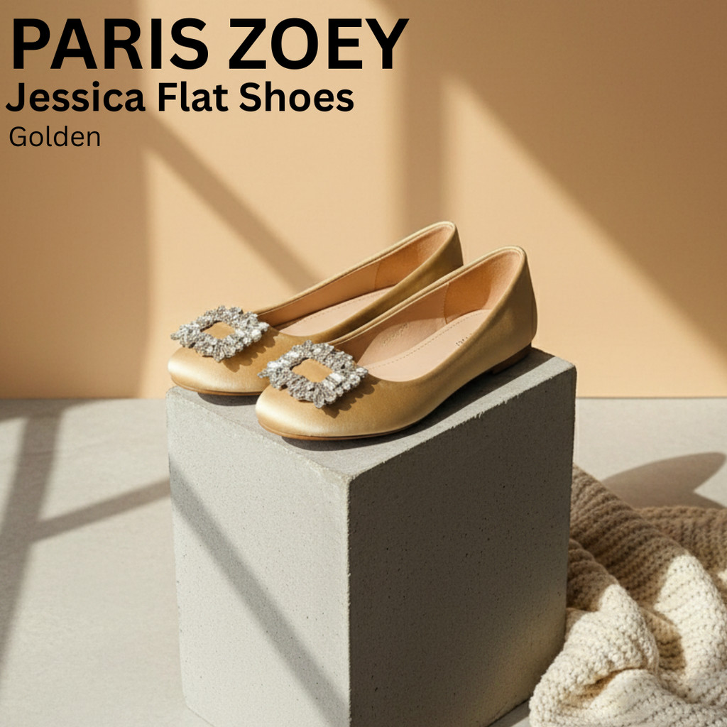 Paris Zoey Jessica Flat Shoes – รองเท้าส้นแบนผู้หญิงหรูหรา หรูหรา หรูหรา สบาย
