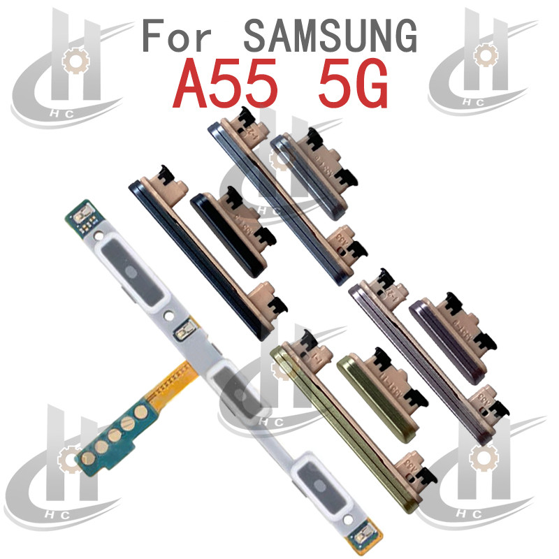 สําหรับ Samsung Galaxy A55 5G A556 ปุ่มสายไฟ Flex Cable Keys ปุ่มปิดระดับเสียงขึ้นและลงปุ่มด้านข้างอะไหล่ทดแทน