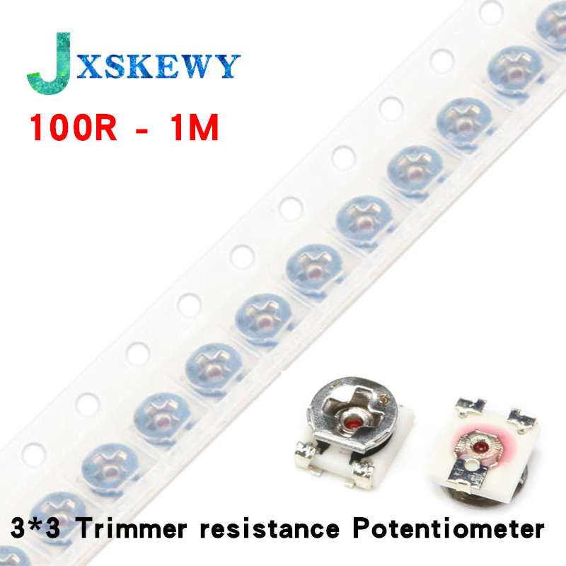 20pcs 3*3 Trimmer ความต้านทาน Potentiometer Trimpot SMD 3X3 ปรับ Variable resistor 100 500 1K 2K 5K 