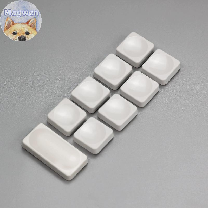 Magwen 10pcs สีขาว CFX Low Profile PBT Keycaps สําหรับ Chosfox LCK Low Profile MX Switch คีย์บอร์ดเก