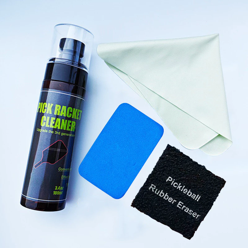 น้ำยาทำความสะอาด Pickleball Paddle 100ml สเปรย์ทำความสะอาดคาร์บอนไฟเบอร์ พร้อมยางลบขูดขีด