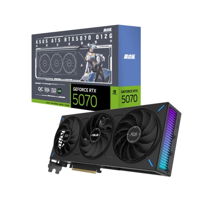 Hua/Shuo ATS-RTX5070-O12G Megalodon ยี่ห้อใหม่เหมาะสําหรับ Live Rendering เกมเกมกราฟิกการ์ดอิสระ VO8