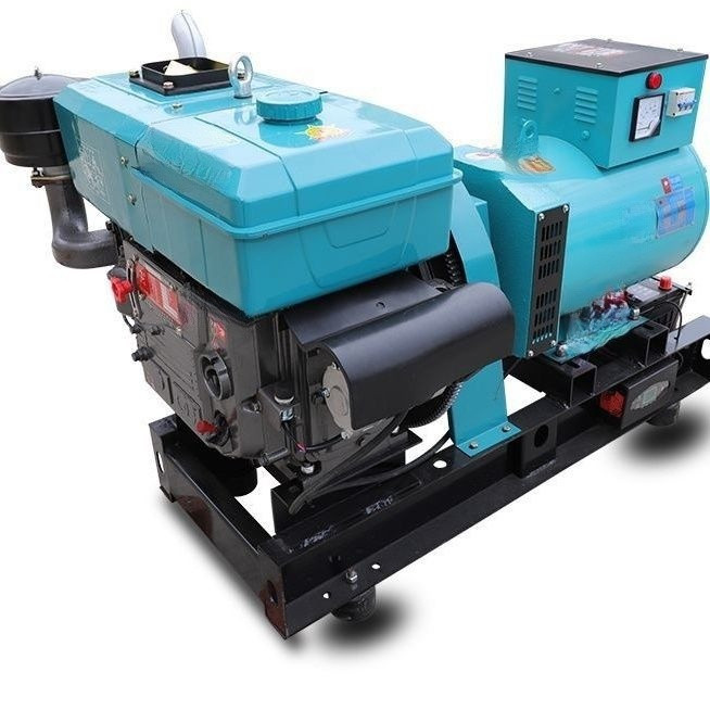 ชุดเครื่องปั่นไฟดีเซลสูบเดี่ยว 10KW, 15KW, 20KW สามเฟส 380V, เฟสเดียว 220V เครื่องปั่นไฟสำหรับใช้ในค
