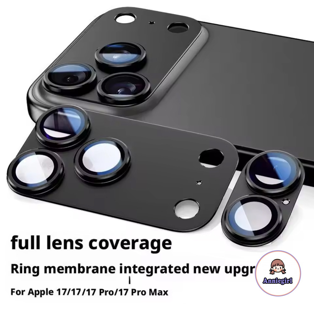 คลุมทั้งหมดโลหะป้องกันกล้องสําหรับ iPhone 13 17 16 15 14 Pro Max เลนส์กระจกนิรภัยสําหรับ iPhone 11 13 Pro Max 14/15Plus Clear กลับเลนส์ป้องกันหน้าจอ