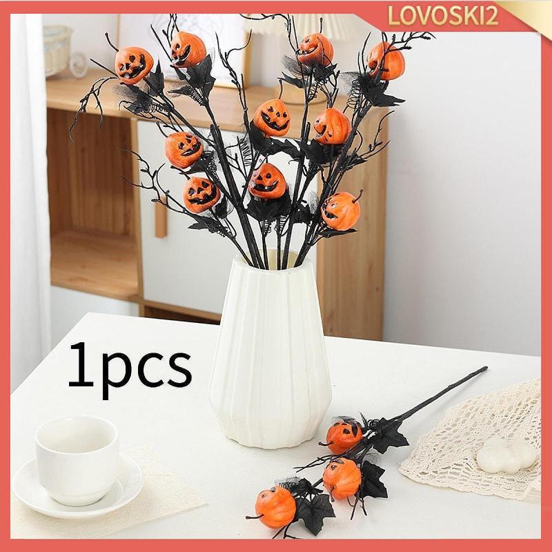 ฟักทองประดับฮาโลวีน ก้านดอกไม้นิ้ว 21265 ตกแต่งภายใน สำหรับวันหยุดและงานปาร์ตี้