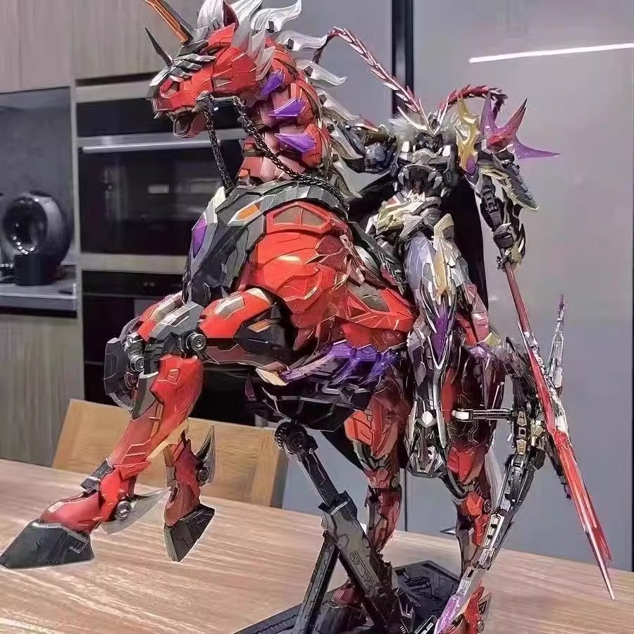 โมเดลประกอบกัน Snow White Prince Ao Bing Unicorn Gundam Metal Core ตัวต่อสไตล์ Winter Trendy Blind B