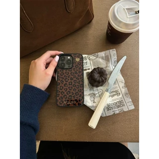 Huiwanju Epoxy พิมพ์เสือดาวน่ารักสําหรับ iPhone17promax เคสโทรศัพท์มือถือ 16pro/15pro/14pro/14/13/12/11/15plus