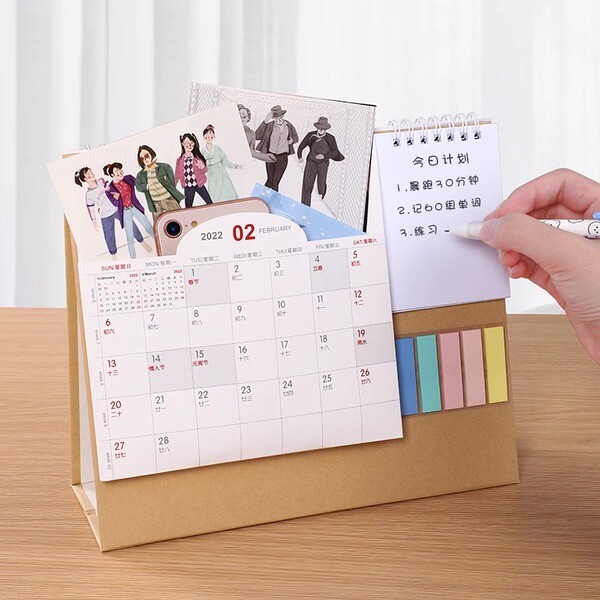 ปฏิทินจีน 2568 ปฏิทินแขวน 2568 ปฏิทิน ♔2025 ปฏิทินตั้งโต๊ะสไตล์ใหม่สํานักงานธุรกิจที่เรียบง่ายปีงูกา